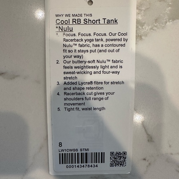 Lululemon Cool  Racerback Tank Top - Picture 4 of 4